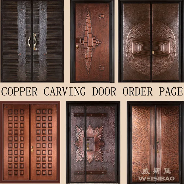 WEISIBAO Copper Carving Door Factory Customize Integral Plate Entry WEISIBAO Copper Carving Door -Factory customize integral plate entry exterior antique metal steel door - WEISIBAO Copper Carving Door Factory Customize Integral Plate Entry
