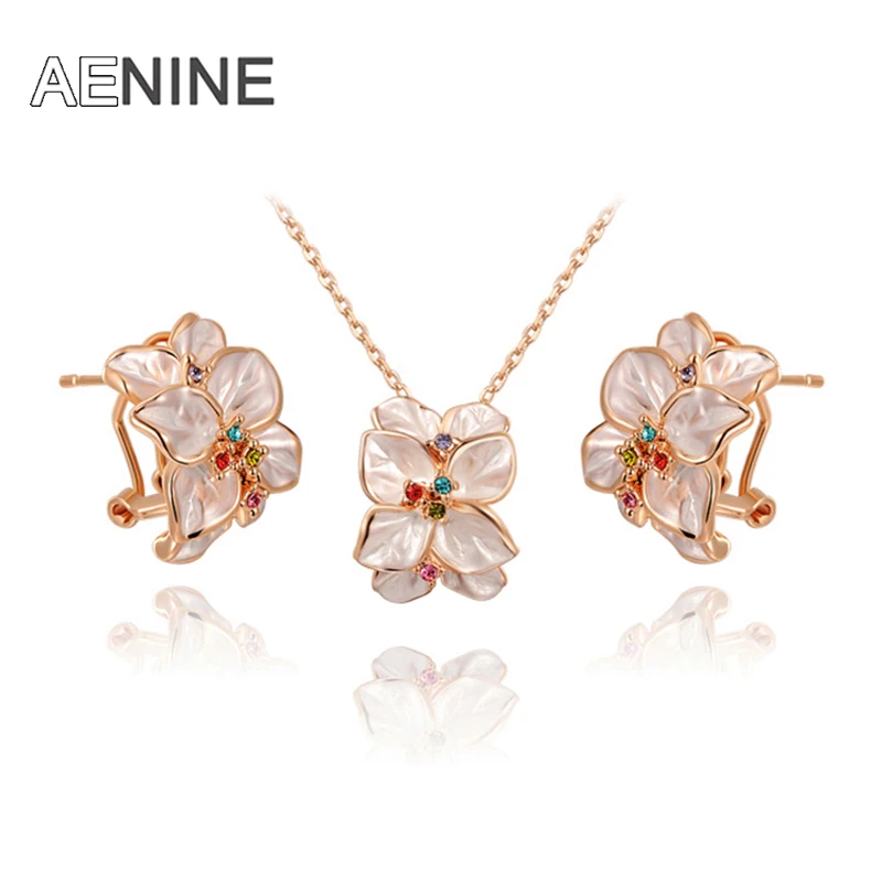 Комплект из колье и серёг розового золота|set jewelry|earrings setjewelry sets |