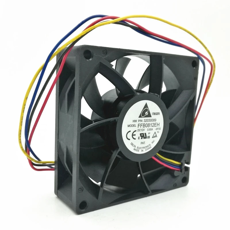 Delta-original Ventilador de Capacidade Vento Violento Suporte Pwm 4pin 8cm 80 mm 8025 80x80x25 mm 12v 0.80a Ffb0812eh - Imagem 2