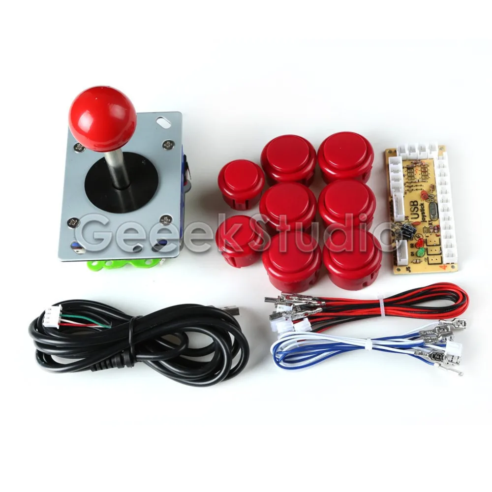 1 плеер аркадная игра машина DIY части для hamma MAME и RetroPie: Zero Delay USB энкодер + Джойстики