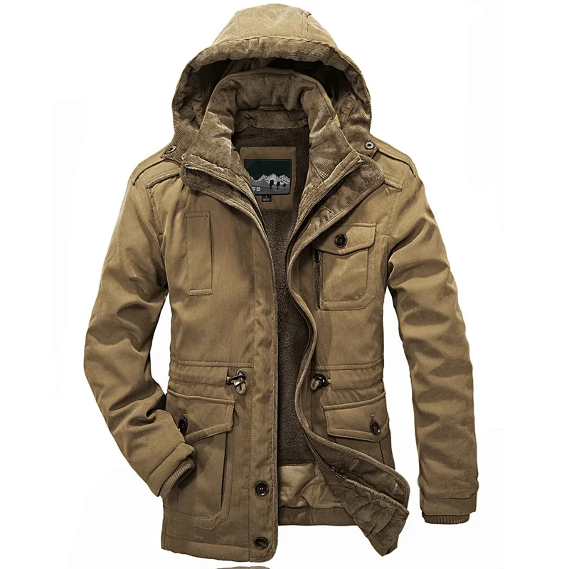 

Hot Sale 2019 New Fashion Brand Arrival Top Quality Men Warm Parkas Heavy Wool Men Winter Jacket Men 2 in 1 Coat Size M-4XL