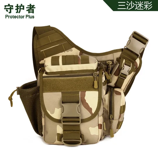Армия сумка Камера сумка Для мужчин Для женщин Открытый Велоспорт run седельная сумка Камуфляж прочный одного тактического сумки на плечо D548 - Цвет: 3 sand camouflage