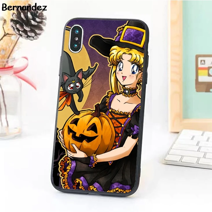 

Bernandez Cartoon Color Sailor Moon Phone Case Cover For iPhone 6 6S 7 8 X XR XS max 5S SE Samsung Galaxy S6 S7 edge S8 S9 Plus