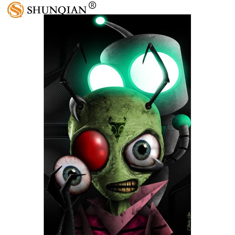 Custom Posters ZIM Invader ZIM Art Home Room Interior Silk Poster Mural