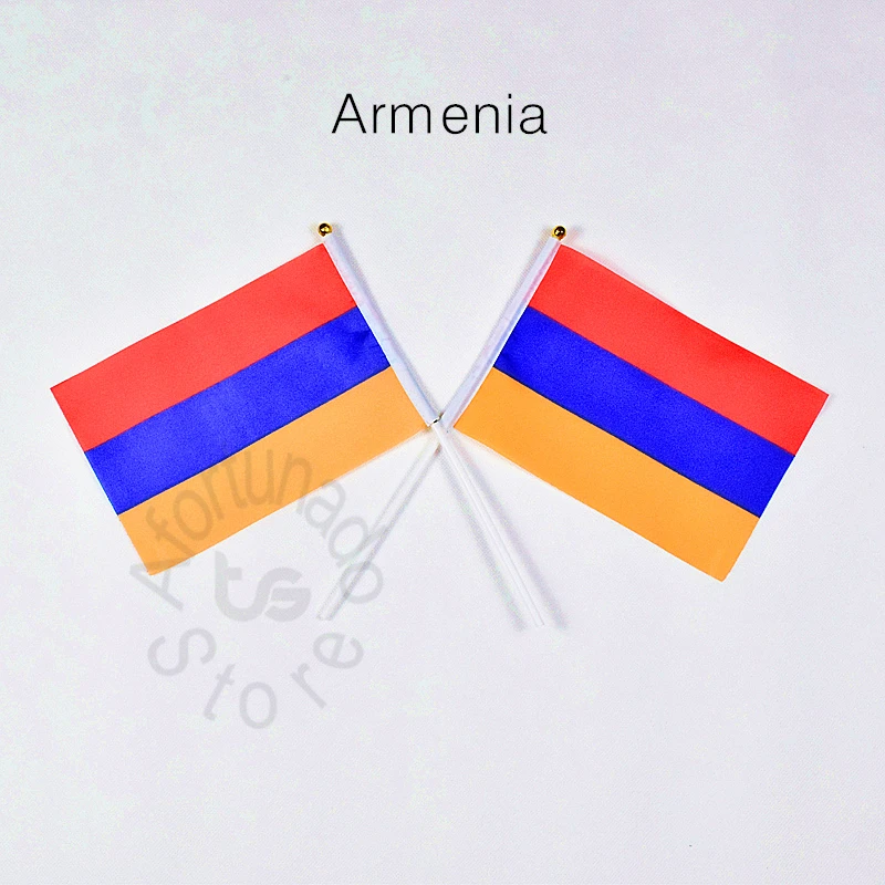 

Armenia 14*21cm 10pieces flag banner free shipping Hand waving Flag National Flag for meet,Parade,party.Hanging,decoration