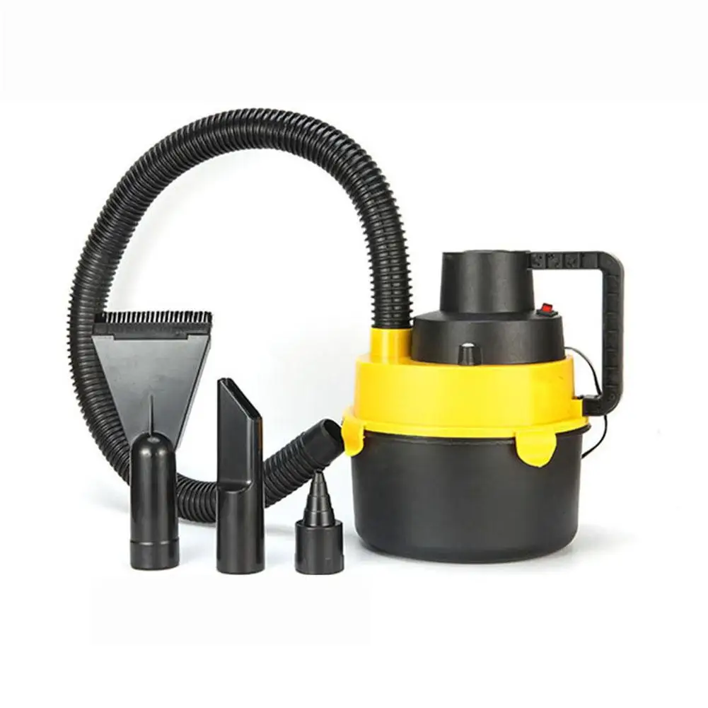 Пылесос для автомобиля Car Vacuum Cleaner Aspirador 12V 60W Round Bucket Portable Car Wet And Dry Dual Use High Power Vacuum Cleaner New - Цвет: Black and Yellow