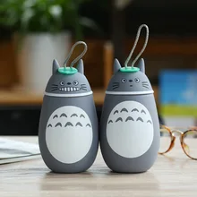 2016 new totoro thermosflasche nette kinder/erwachsene termos drink edelstahl saugnapf
