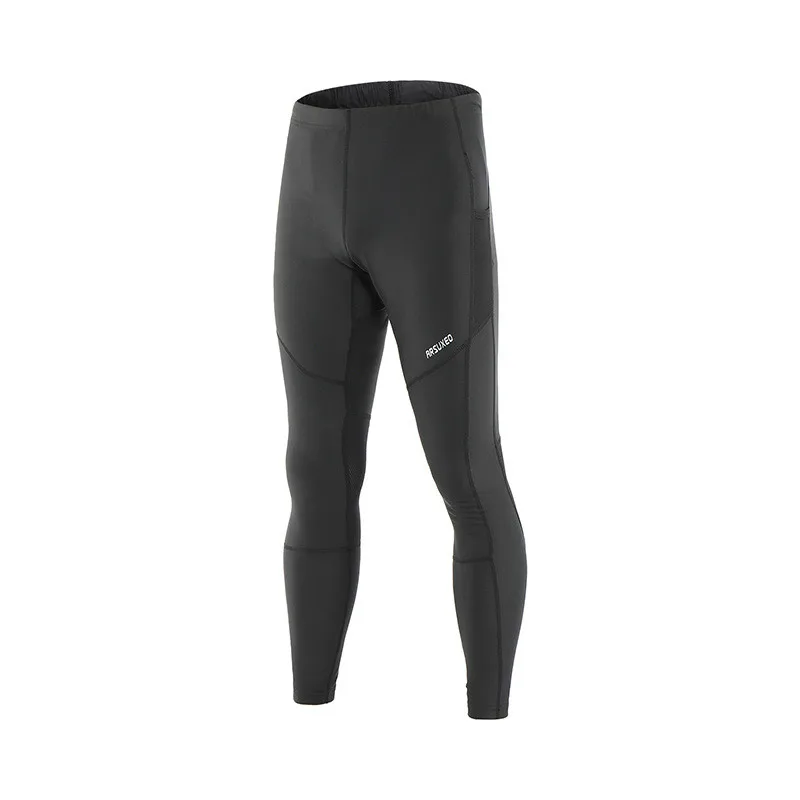 

ARSUXEO Reflective Compression Pants with Back Pocket Quick Dry Men's Running Pants Jogging Sports Pant Gym Fitness Leggings Man