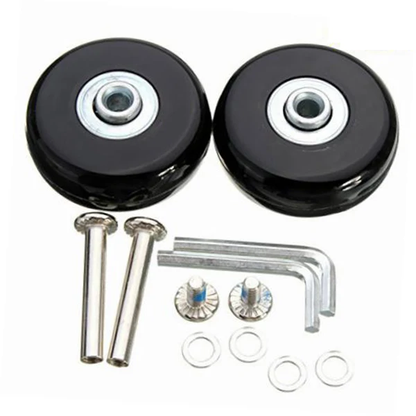 

50mm Black rubber, metal luggage repair parts tires diameter