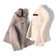 Женское зимнее пальто из натурального меха, Женская шерстяная куртка для стрижки овец, Двусторонняя одежда Abrigos Mujer Invierno 2C909W1504 YY674