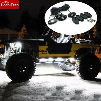 

HochiTech single color Under car body light LED Rock Light waterproof for jeep Wrangler Compass Cherokee Renegade rand Cherokee