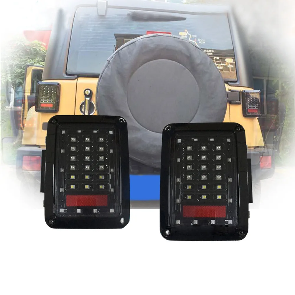 2 Pcs/Set Car LED Rear Tail Light Brake Lamp Taillight Reverse Signal Lights for Jeep Wrangler JK 2007-2015 CSL2018 2 Pcs/Set Car LED Rear Tail Light Brake Lamp Taillight Reverse Signal Lights for Jeep Wrangler JK 2007-2015 CSL2018
