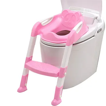 

Baby Toddler Potty Toilet Trainer Safety Seat Chair Step with Adjustable Ladder Infant Toilet Training Non-slip Folding Seat
