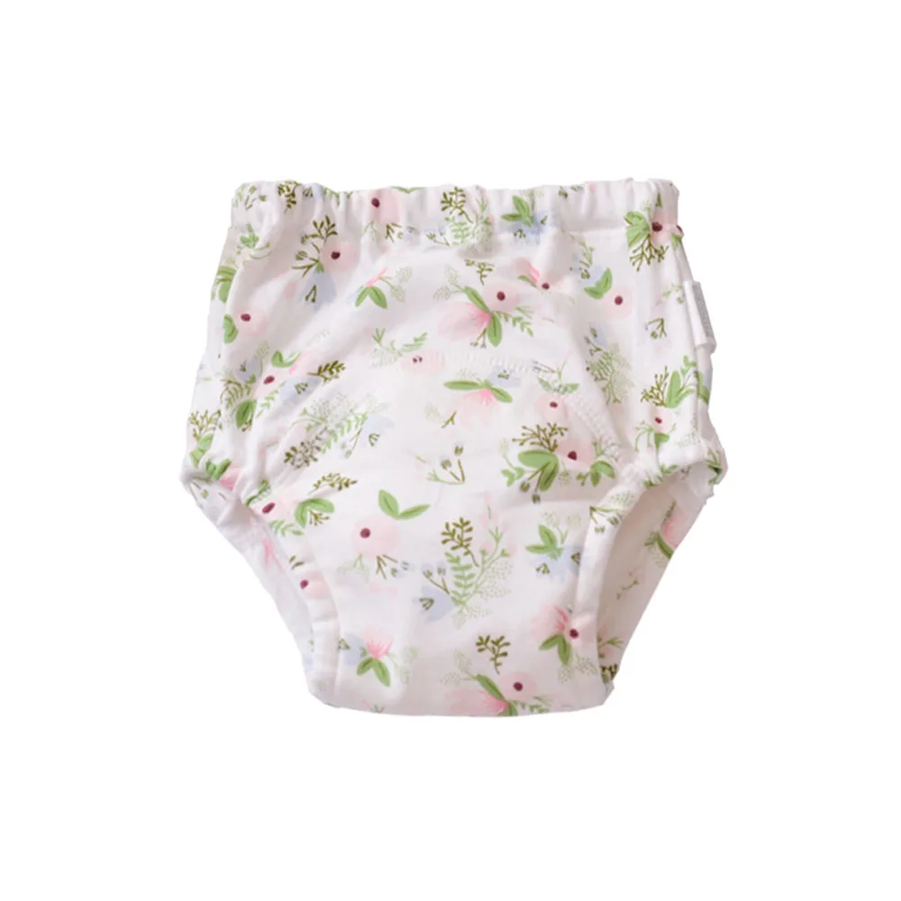 1 предмет; Милые многоразовые тренировочные штаны для малышей; хлопковое нижнее белье для новорожденных; подгузники и унитаз