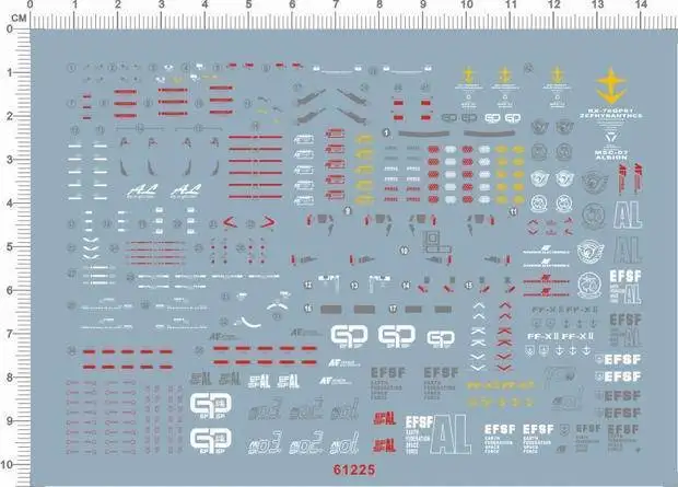 [США ДОСТАВКА] 61225 Gundam отличительные знаки воды для RG RX 78 GP01|decal ac|decal worksdecal logo |