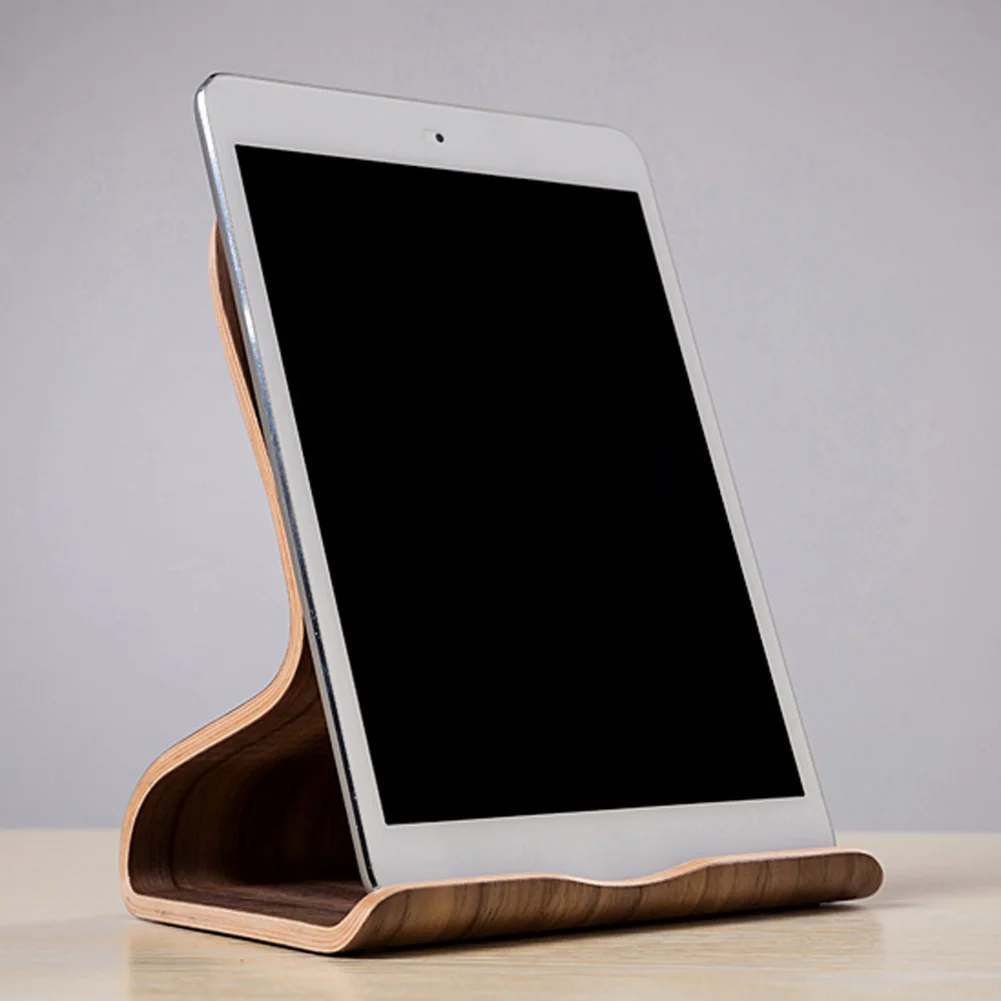 SAMDI Wooden Universal Tablet PC Phone Stand Holder Bracket for iPad Samsung Tab NEW2019