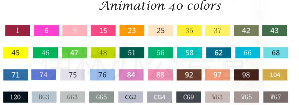 Профессиональный маркер для рисования советы: TOUCHNEW 30/40/60/80/168 Цвета искусство рисования/картина маркеры манги спиртовой основе Эскиз маркер для белой доски - Цвет: Animation 40 colors