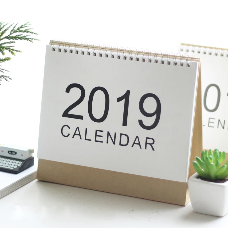 

2019 Creative Simple Large Calendar Table Desktop Calendar Agenda Organizer Daily Schedule Planner 2018.06~2019.12