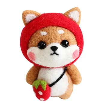 

Kids DIY Toys Cute DIY Dog Hamster Non Finished Wool Felt Handmade Set Handcraft for Needle Material Bag Cartoon Creative Toys