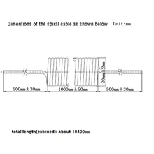 15 шт./лот выдвижной 180 градусов 8x28AWG OD5.0mm ТПУ скрученный силовой кабель пружинный шнур устройство провода