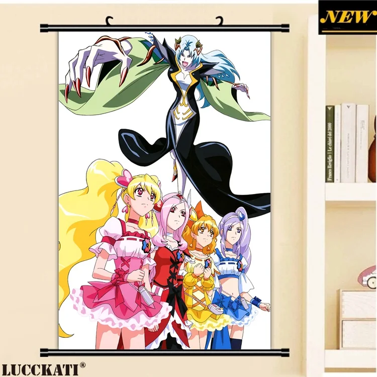 40X60 см свежий Precure! Серии Довольно вылечить лоли Rabirinsu мультфильм аниме стены картину росписи прокрутки тканевые живопись плакат