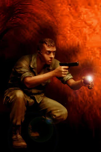 

1/35 Scale Unpainted Resin Figure Vietnam War US Soldier in the Dark