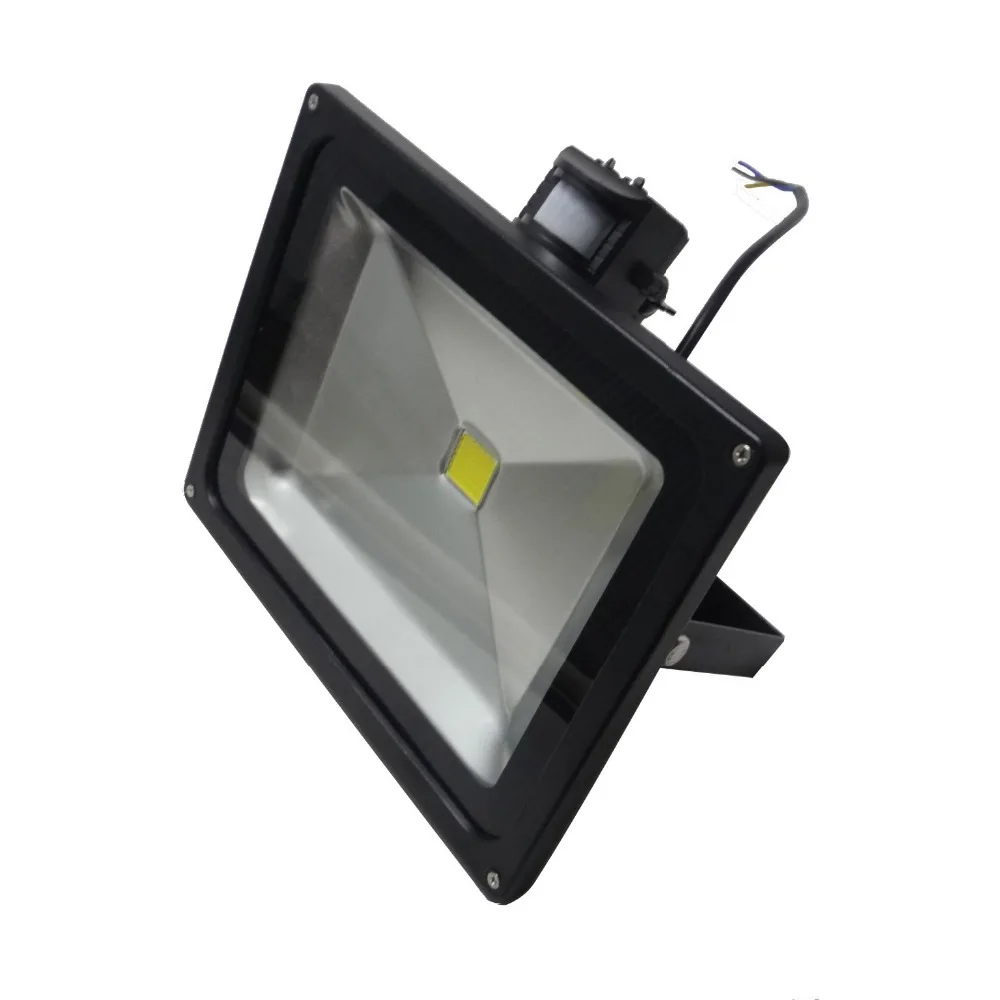 IR Sensor 50W LED Flood Light IP65 Waterproof AC85 265V Input Black