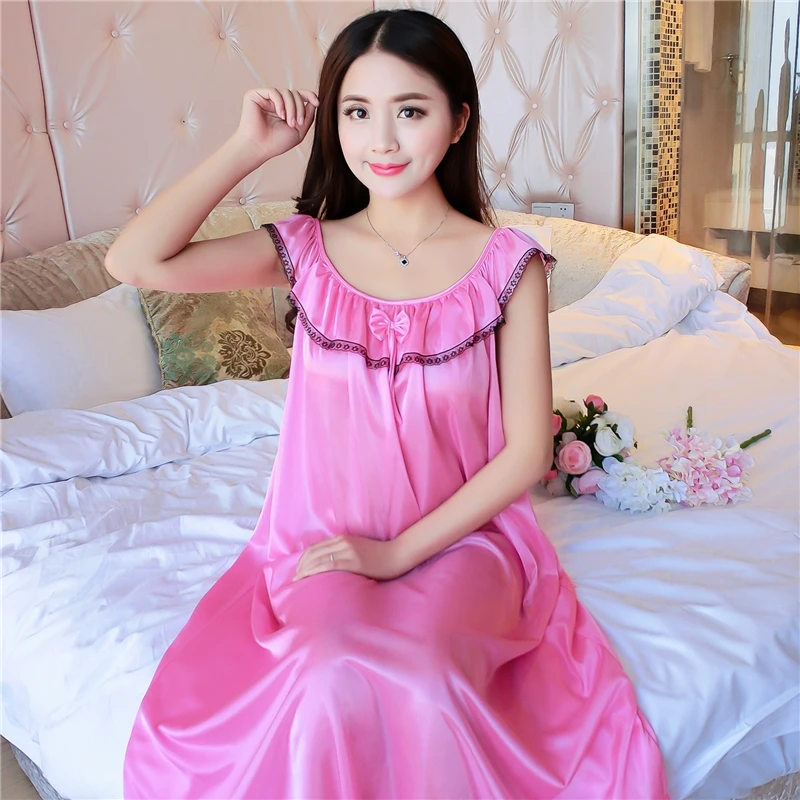 Best Seller Hot Women Night Gowns Sleepwear Nightwear Long Sleeping