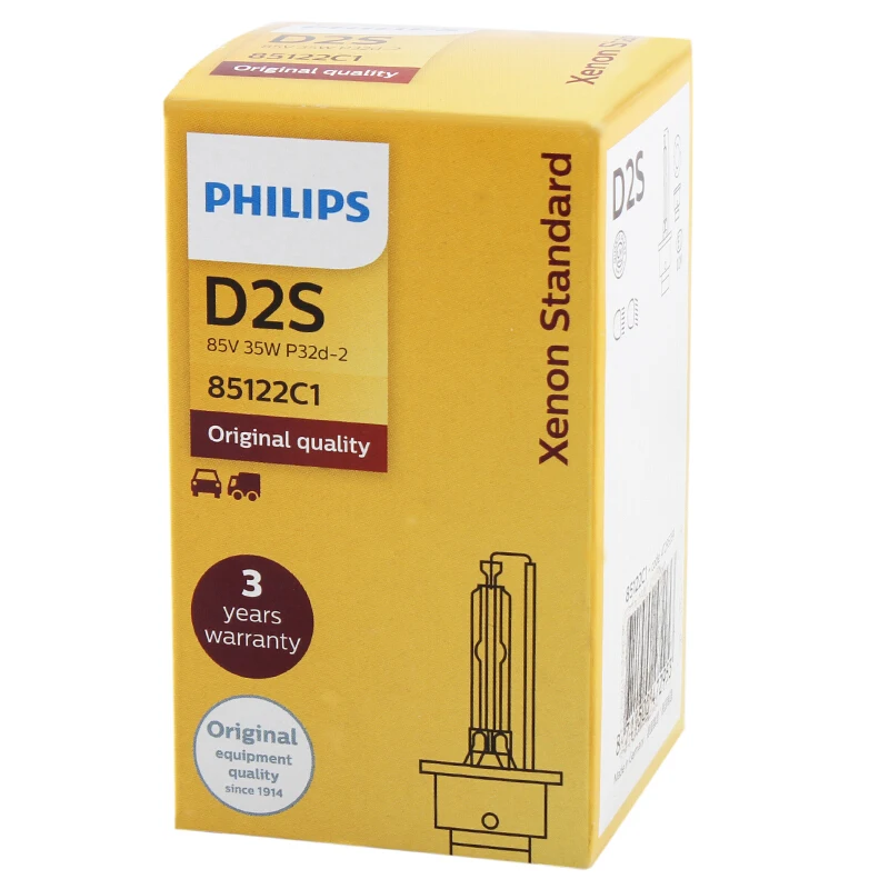 

1X Philips HID D2S 35W Xenon Standard 4200K Auto Original Headlight Car Genuine Bulbs OEM Replacement Upgrade D2 ECE 85122C1