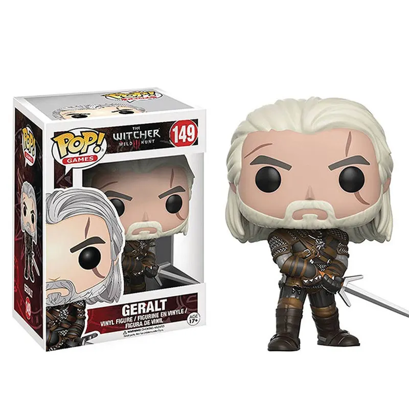Экшн фигурка виниловая FUNKO POP The Wicher Geralt & Ciri Коллекционная модель игрушки для