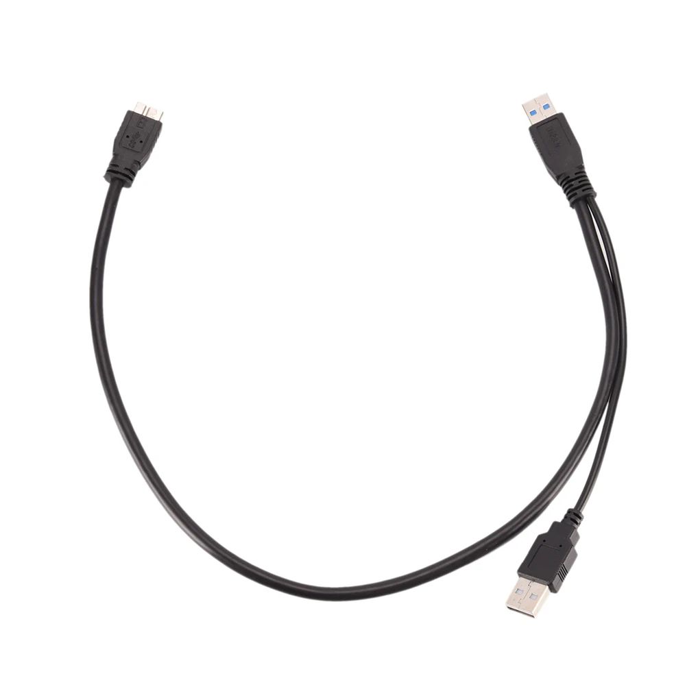 1 шт. 0 5 м высокоскоростной двойной USB 3 A Кабель Micro B Y кабель для переноса жесткого