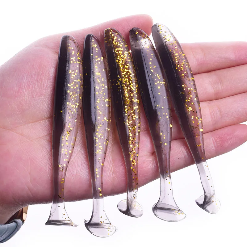 E Proleurre воблеры для ловли рыбы 95 мм 75 мм 50 мм shad T-tail Мягкая приманка, силиконовые приманки для ловли окуня щуки - Цвет: E