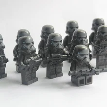 100 шт/партия пользовательские серые тени Штурмовик фигурка строительный блок игрушки для детской рождественской игрушки
