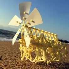 Быстрая доставка головоломка ходьба Лидер продаж DIY сборка strandbeest мощная модель ветер Powered комплекты ходунков робот игрушечные лошадки подарки для детей