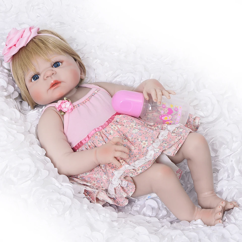 

57 cm Full Vinyl Silicone Reborn Baby Realistic Adorable Girl Dolls Lifelike Princess Reborn Doll Toys For Kids Birthday Gifts