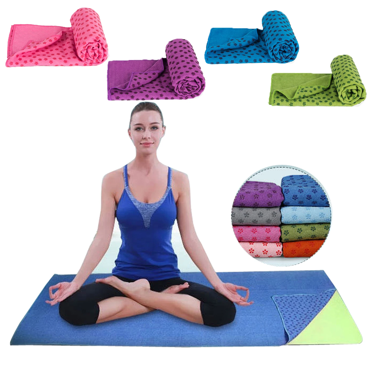 Soft Travel Sport Fitness Exercise Yoga Pilates Mat Cover Towel Blanket Non-slip Sports Towel 183x63cm Free Shipping