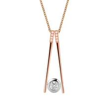 ANI 18K Rose Gold (AU750) Wedding Pendant Certified I-J/SI Natural Diamond Combine 18k White Gold Pendant for Women Engagement ANI 18K Rose Gold (AU750) Wedding Pendant Certified I-J/SI Natural Diamond Combine 18k White Gold Pendant for Women Engagement