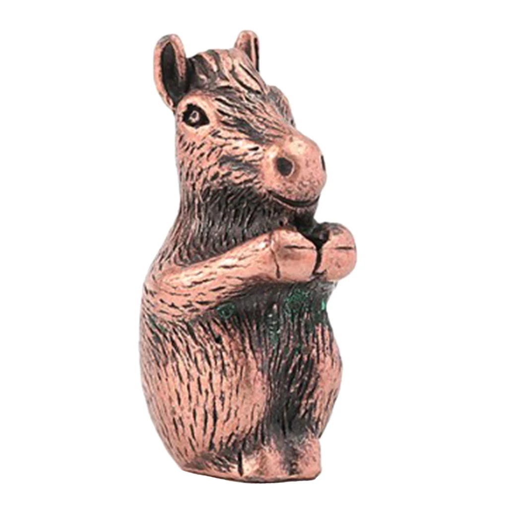 Mini Size Copper Chinese Feng Shui Zodiac Animal LUCKY Fortune Wealth Office Home Decoration Lucky Ornaments