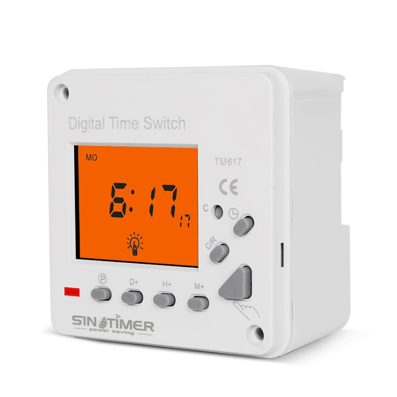 TM617 110V 120V AC Electronic Digital 7 Day Weekly Programmable Timer Switch Time Relay Clock Controller with Blacklight