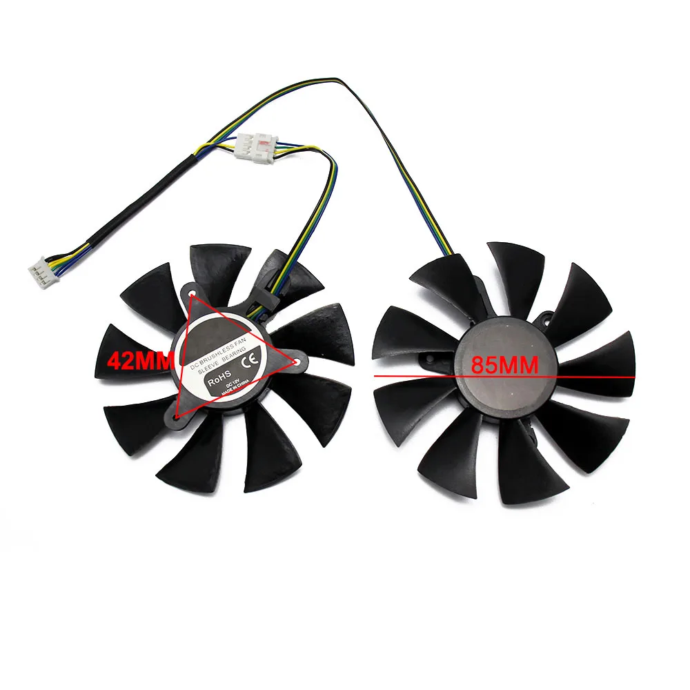 New 85mm 4Pin Cooler Fan Replace For ZOTAC GTX1060 6GB GTX 1070 Mini GTX 1050Ti Graphics Card Cooling Fan GFY09010E12SPA GA91S2H