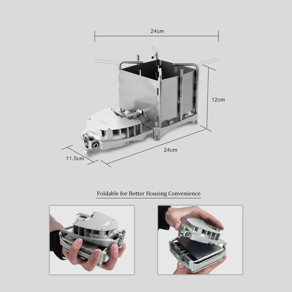 BRS Outdoor Firewood Wood Burner Stove Foldable Furnace Charcoal Cooker BBQ Electronic Blower Stove 6000W