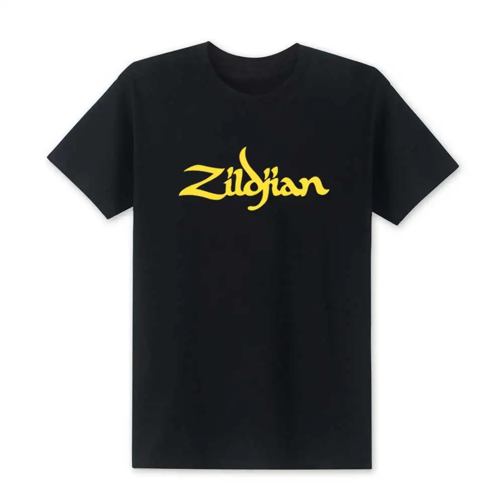 Модные летние новые Zildjian мужские футболки с принтом, мужские хлопковые футболки с коротким рукавом, топы, футболки высокого качества, размер XS-XXL - Цвет: Black3