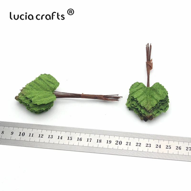 Lucia crafts, 24 шт./72 шт., искусственные листья, цветы, сделай сам, для дома, вечерние, венки, Свадебный декор, скрапбукинг, ремесло, искусственный цветок A0706