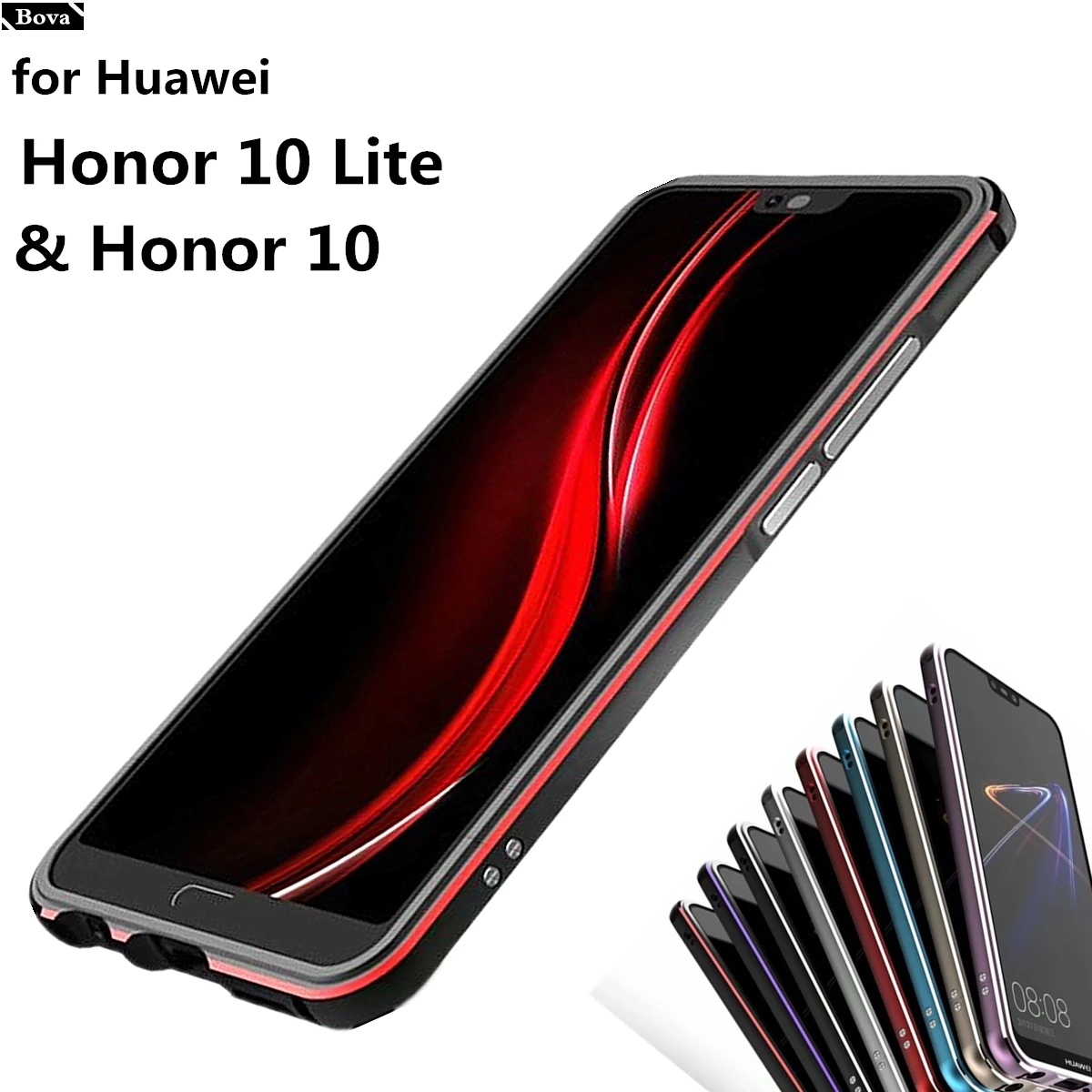 Чехол для huawei Honor 10 роскошный Ультратонкий алюминиевый бампер для huawei Honor 10 Lite чехол+ 2 пленки(1 передняя+ 1 задняя