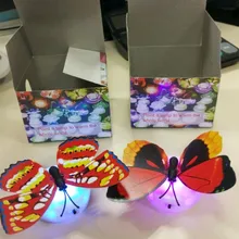 5 шт./Партия Красочные изменения Новинка Бабочка светодиодный свет закрытый осветительные игрушки вечерние Декор Рождественская лампа-Бабочка игрушка