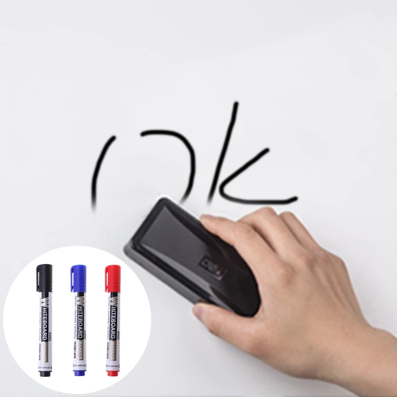 1Pc Whiteboard Marker Pen Erasable Dry-Erase Sign Ink Refillable Office Supplies