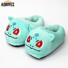 

Female Home Slippers Animal Prints Chausson Plush Slipper Womens Indoor Slippers Female Shoes Boys Slipper Girls Pokemon Winter