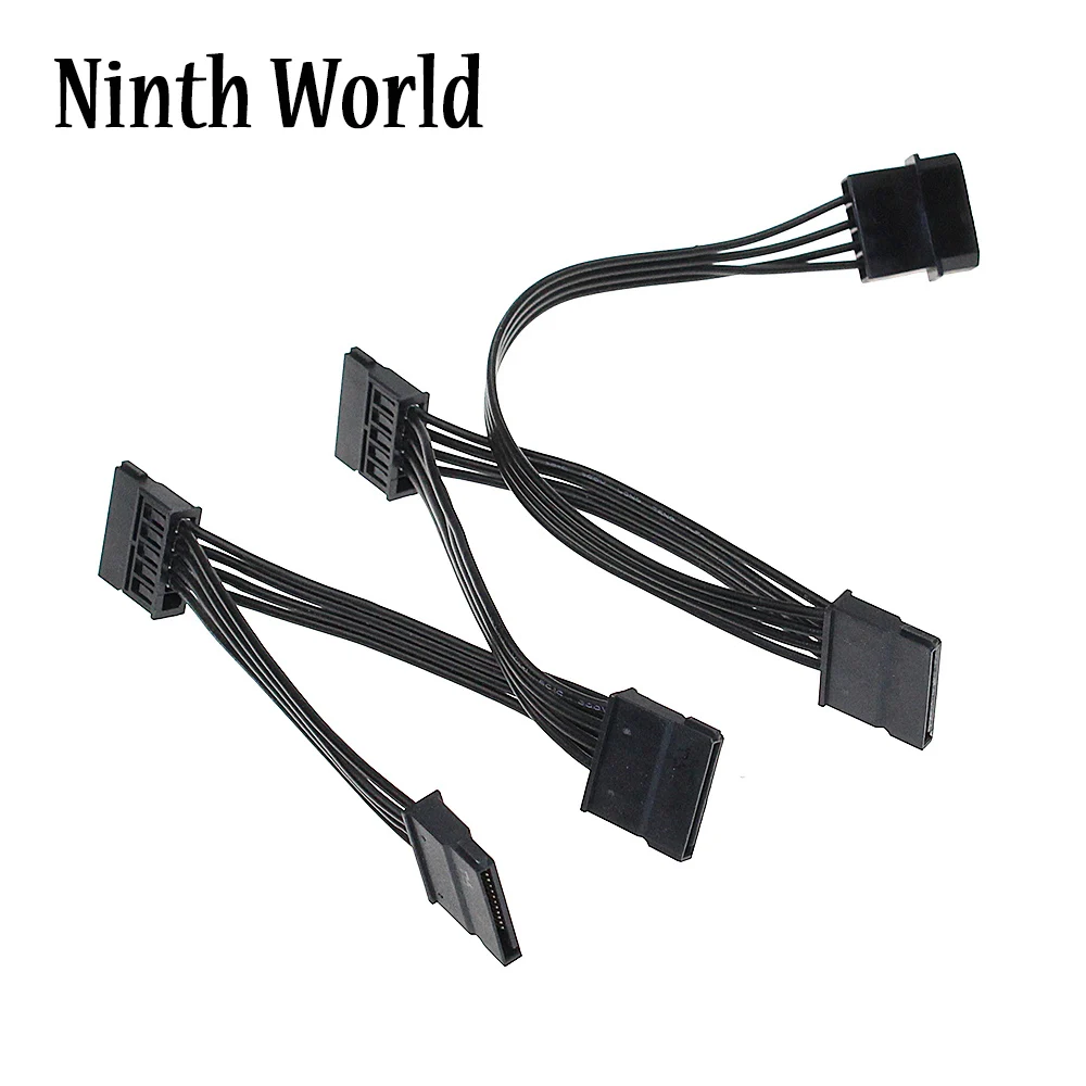 

Large IDE 4P to 5 SATA 15 Pin Power Splitter Line PC Power Conversion Line Hard Disk Drive Power Supply Extension Cable Adapter