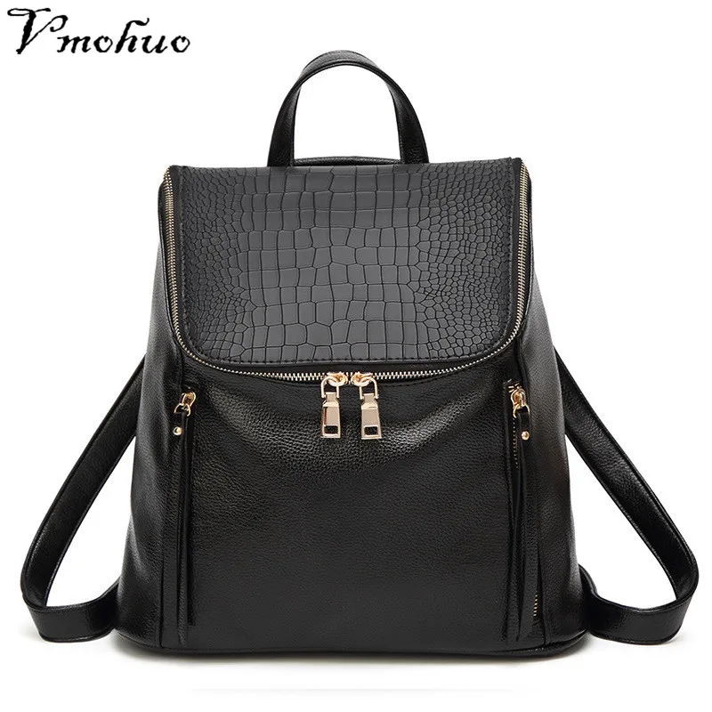 

VMOHUO Black Women's Backpacks Korean Style Backpacks For Girls Backpack Female Original Leather Shoulder Bag mochila mujer