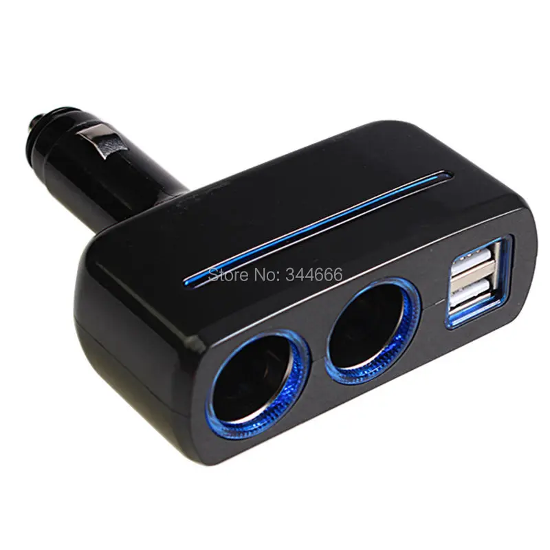  Quick Charge Car Charger 80W 3.1A Dual Cigarette Lighter Adapter 2 USB Interface For iPhone Samsung Smart Phones DVR GPS 